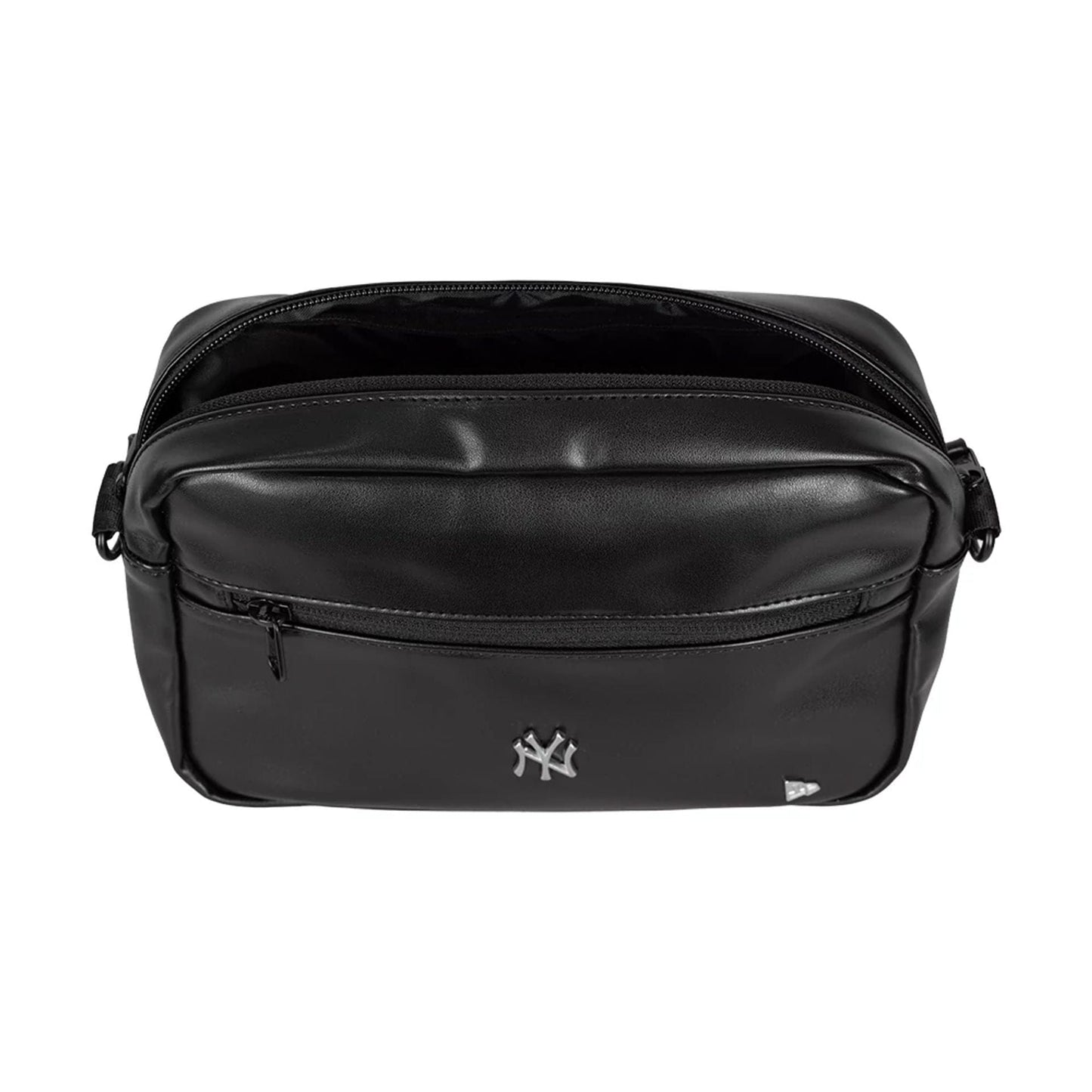 Pictured is this MLB PU Pin New York Yankees Camera Bag in black. 4