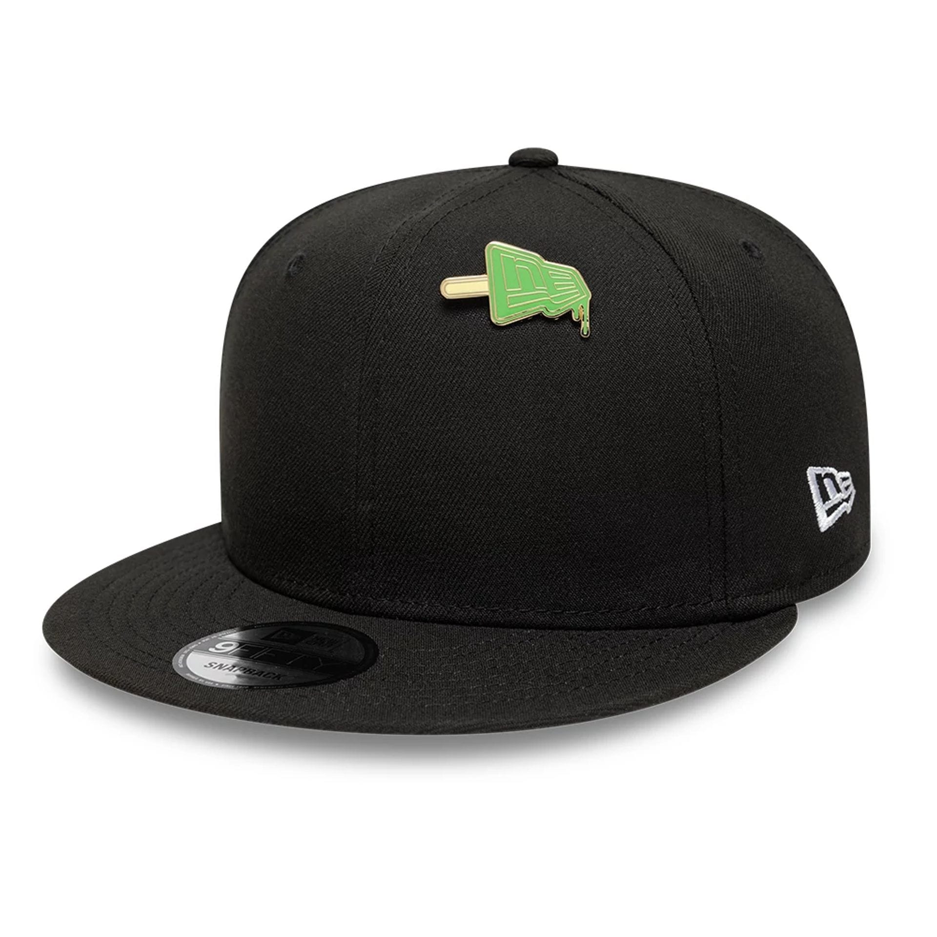 Pictured is this New Era Lolly Pin Badge in open green. 2