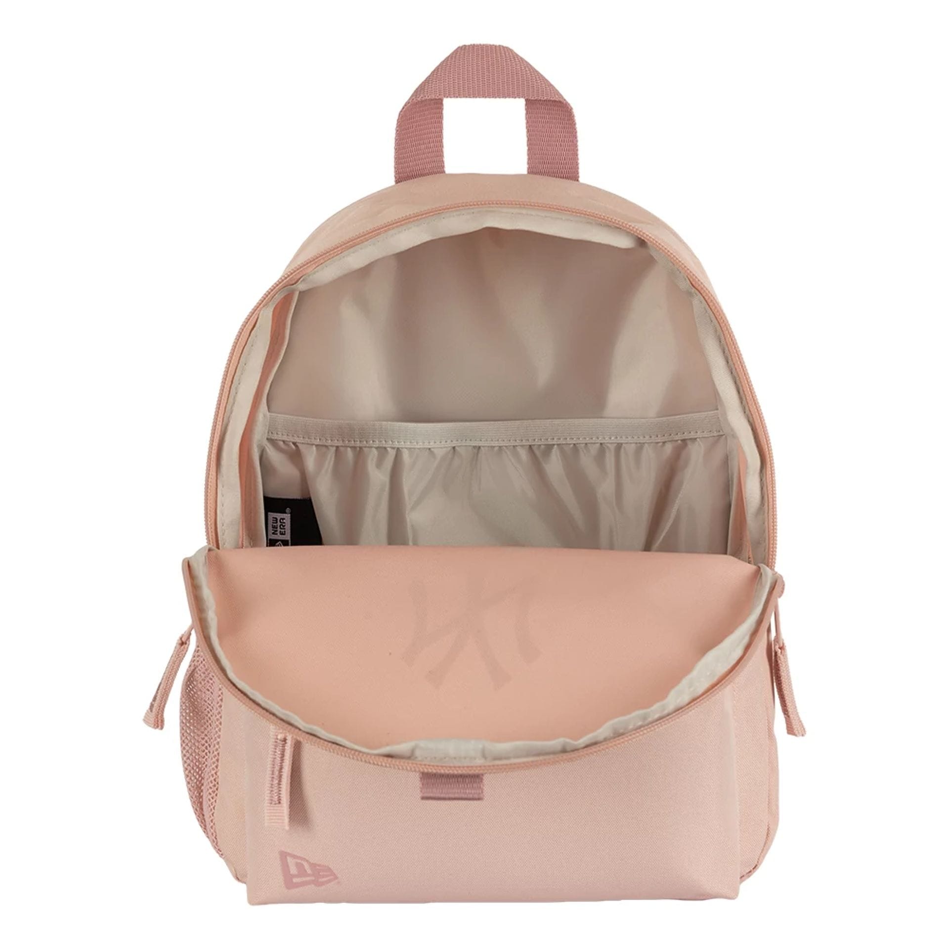 Pictured is this MLB Mini Backpack New York Yankees Stadium Backpack in pastel pink. 4