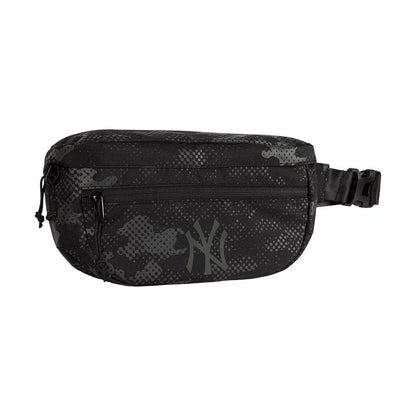 Pictured is this MLB Camo New York Yankees Waist Bag in black. 3