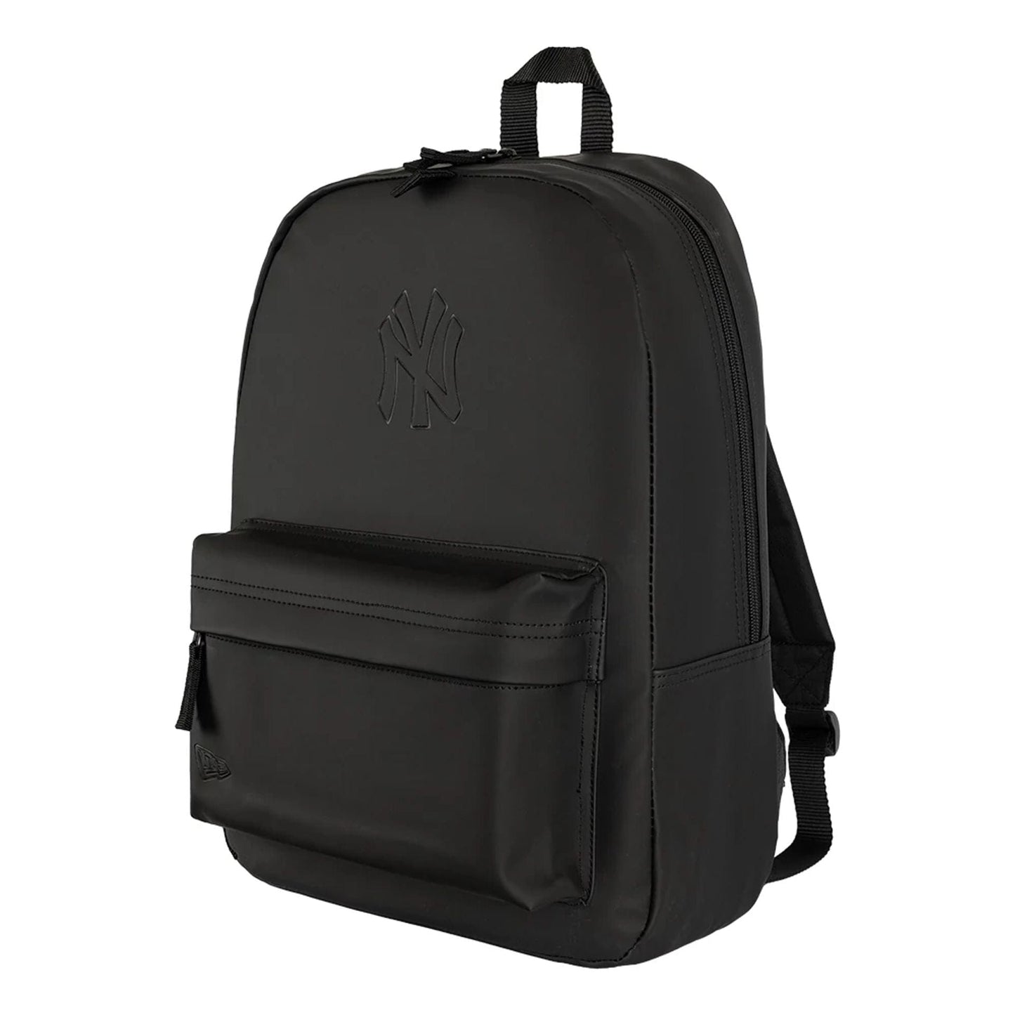 Pictured is this MLB Matte PU New York Yankees Stadium Backpack in black. 1
