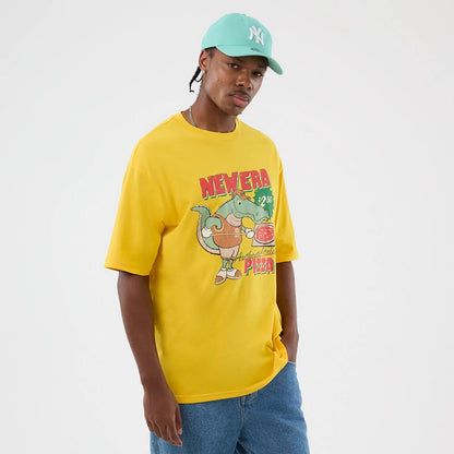 The model is wearing this New Era Alligator Character Graphic T-Shirt in yellow. 3