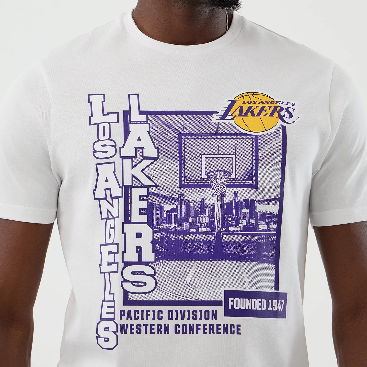NBA Graphic LA Lakers White T-Shirt | NEC EU