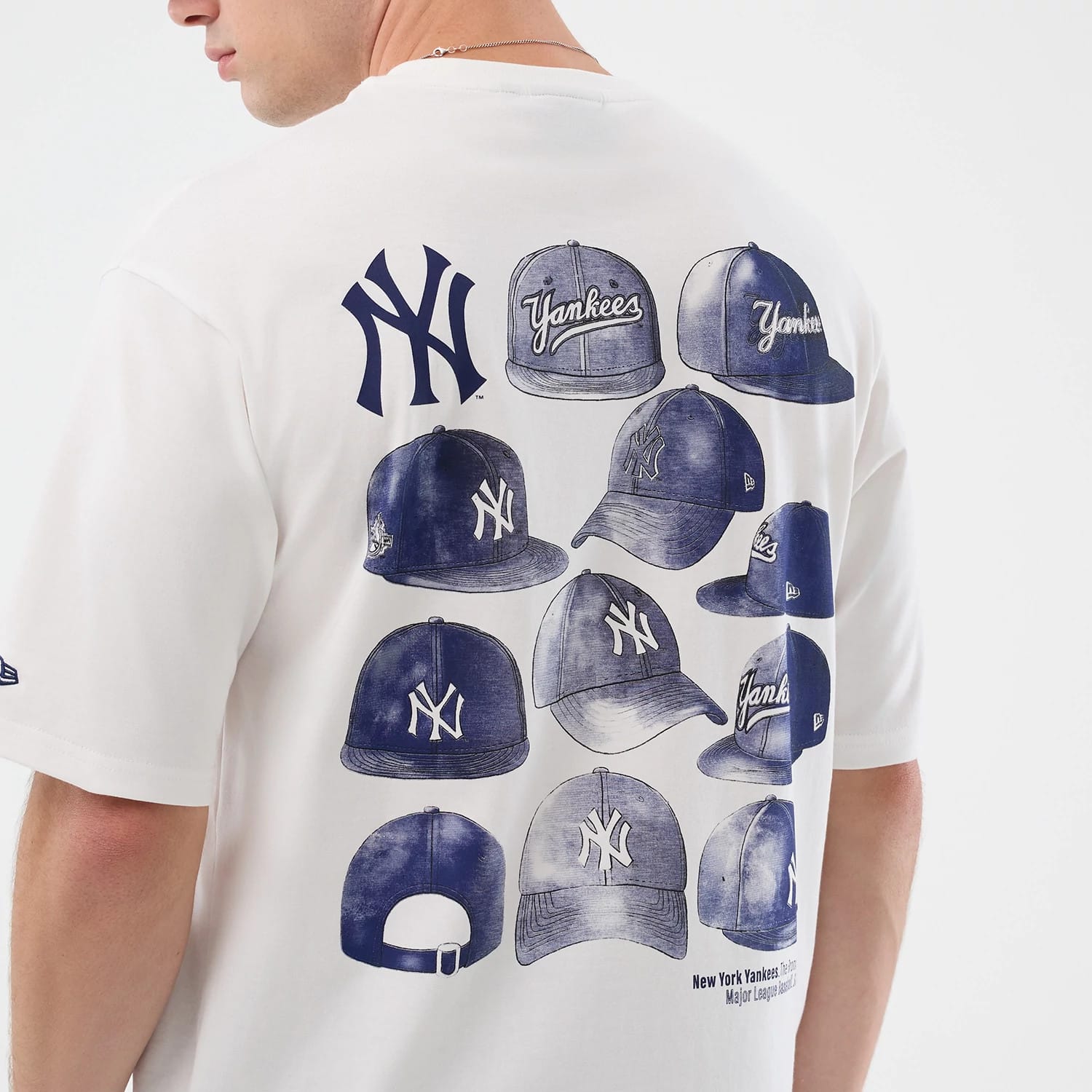 MLB Cap Graphic New York Yankees White Oversized T-Shirt | NEC EU