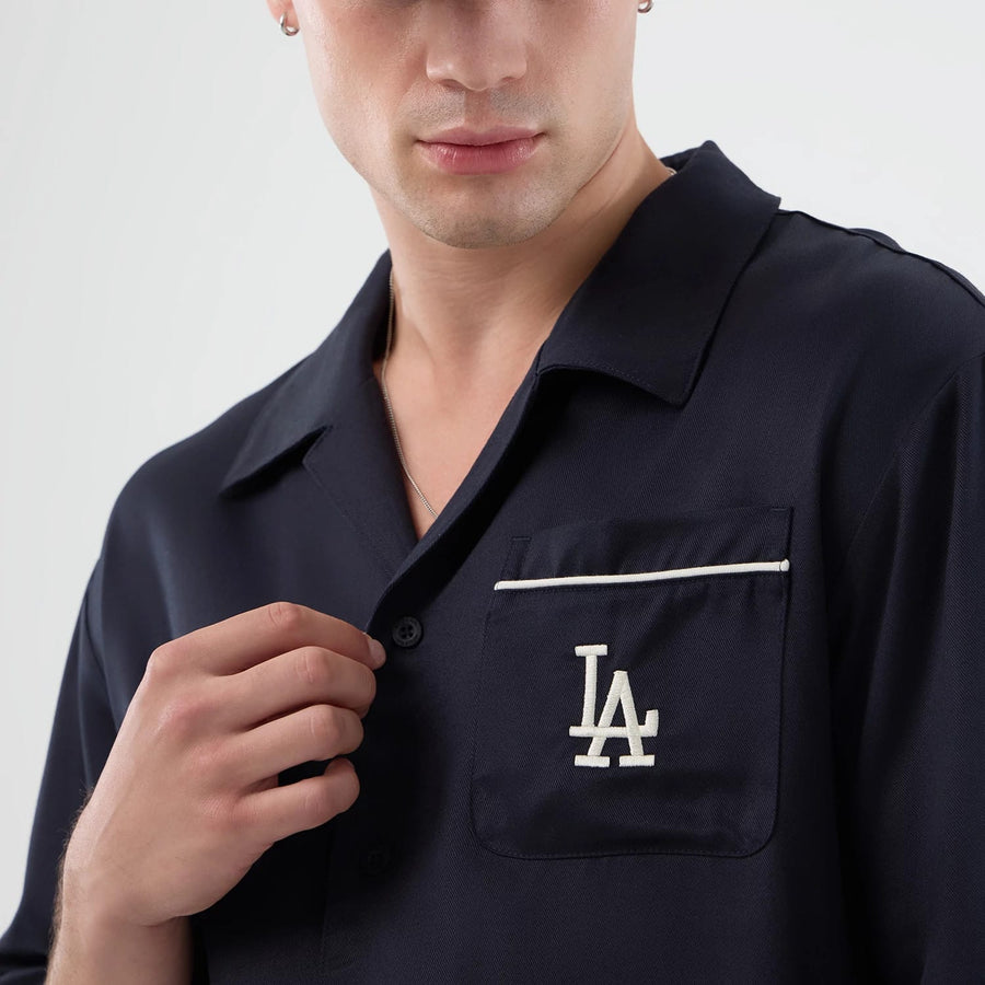 dodgers dress shirt Los Angeles Dodgers Long Sleeve Button Down Dress Shirt | Big & Tall | Atlas/White | 3XB