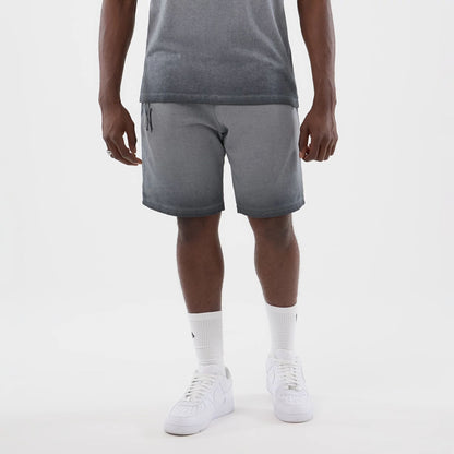 The model is wearing this MLB Washed Logo New York Yankees Shorts in black. 7