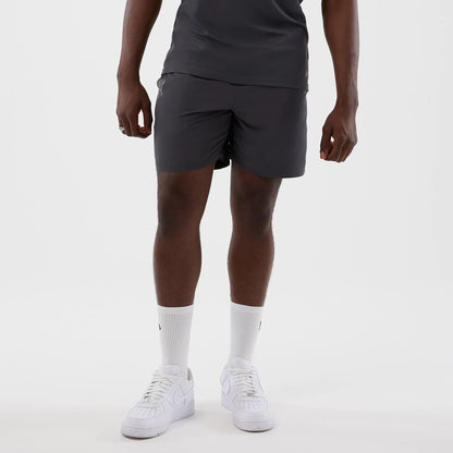 The model is wearing this MLB Core Plus New York Yankees Shorts in dark grey. 7