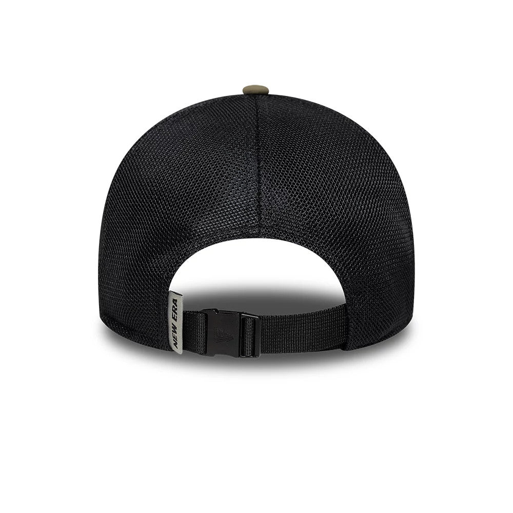 Pictured is this New Era Performance 9FORTY M-Crown A-Frame Trucker cap in green. 4