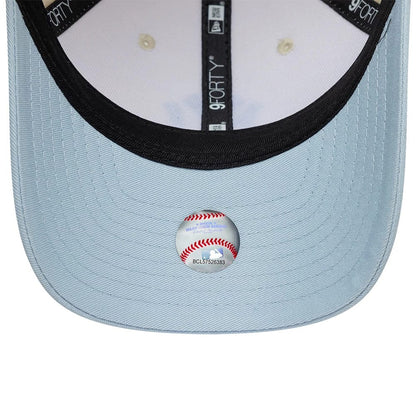 Pictured is this MLB Side Script New York Yankees 9FORTY M-Crown cap in Cream. 6