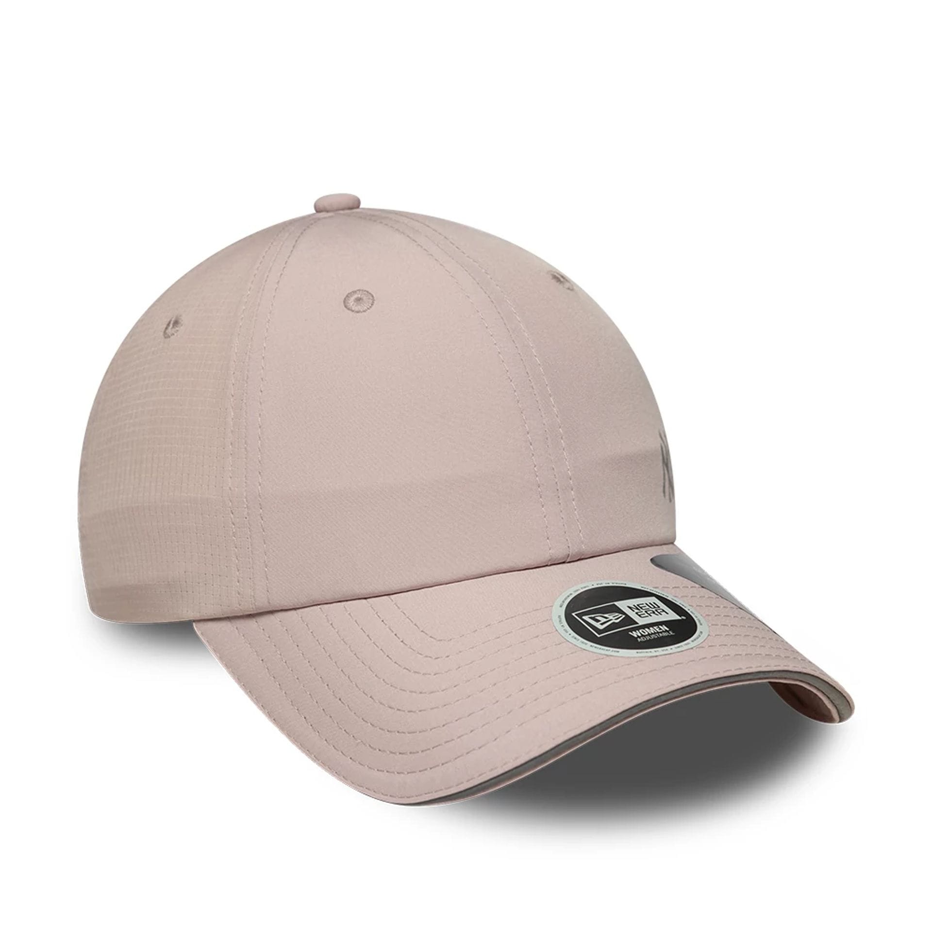 Pictured is this Womens MLB Open Mesh New York Yankees Pony Tail cap in pastel pink. 4