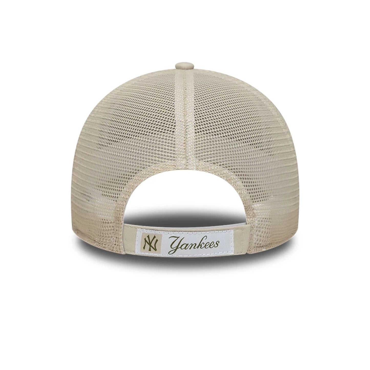 Pictured is this MLB Homefield New York Yankees 9FORTY Trucker cap in Cream. 4