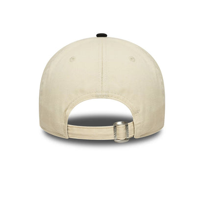Pictured is this New Era Wash Distress 9TWENTY A-Frame cap in light beige. 4