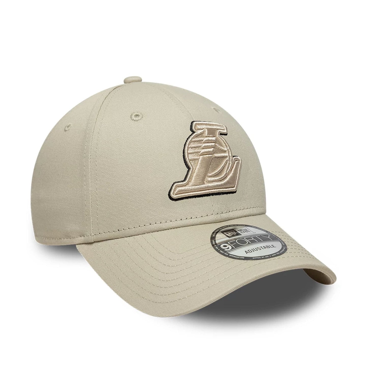 Pictured is this NBA Team Outline LA Lakers 9FORTY cap in Cream. 3