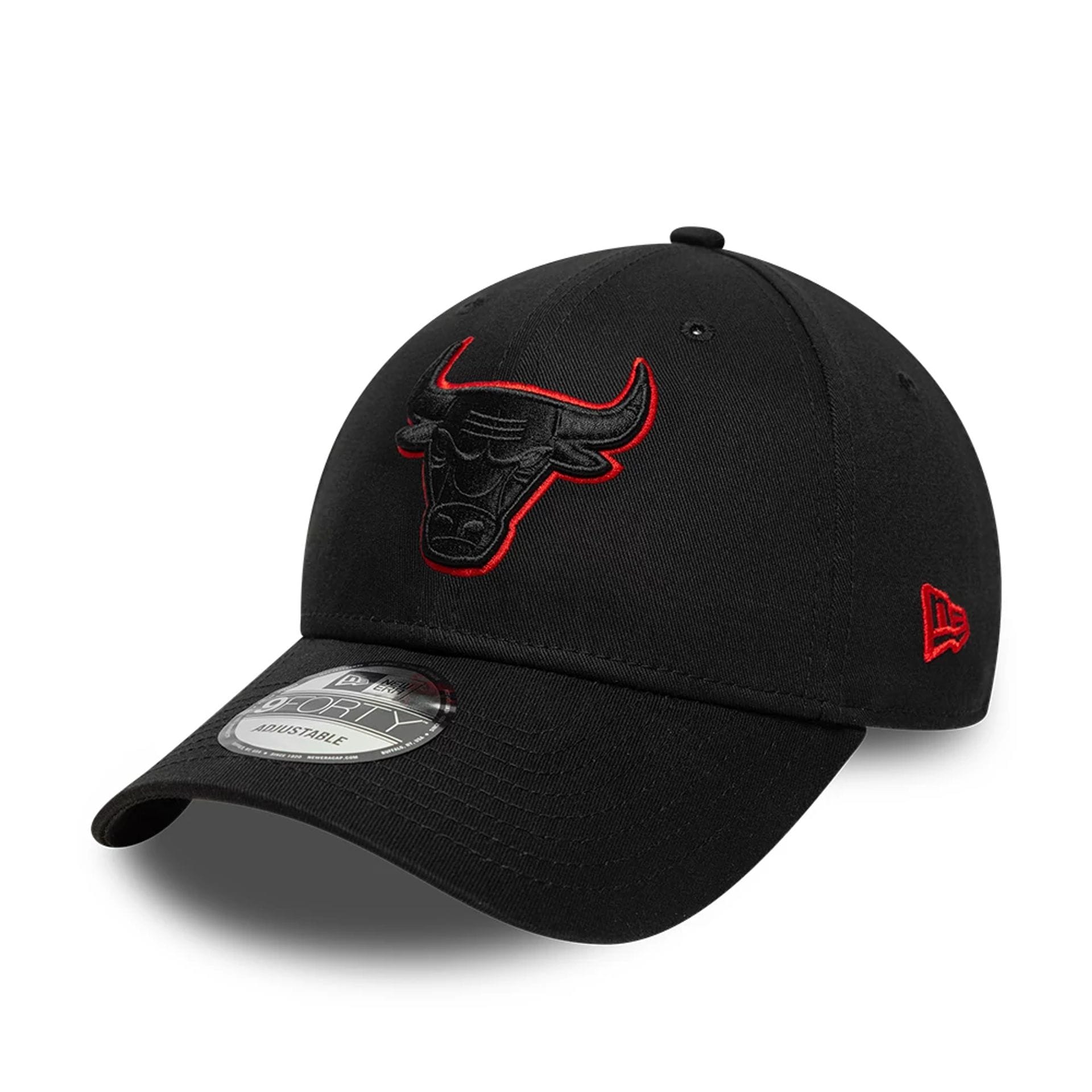 Pictured is this NBA Team Outline Chicago Bulls 9FORTY cap in black. 1