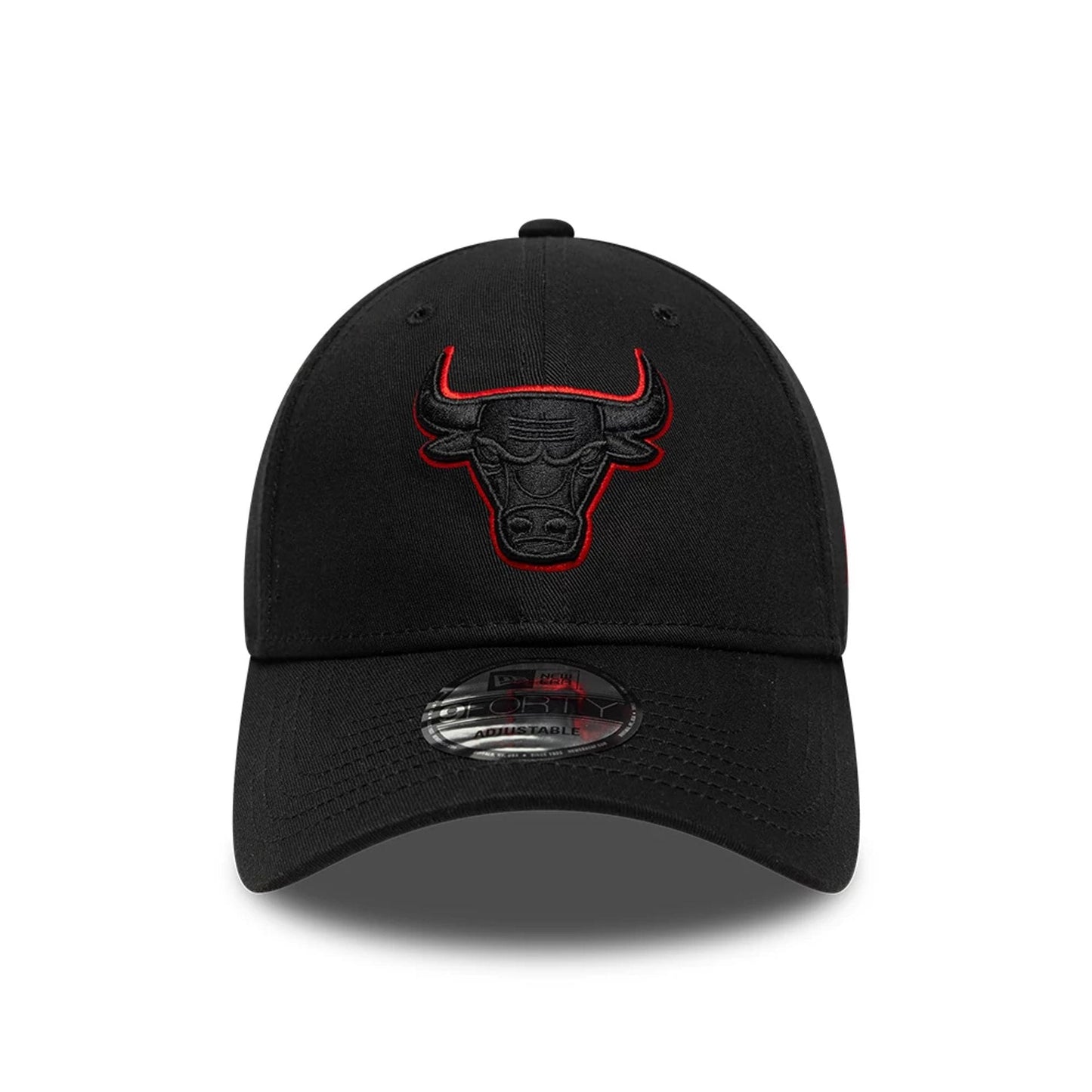 Pictured is this NBA Team Outline Chicago Bulls 9FORTY cap in black. 2