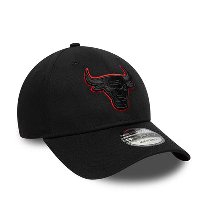 Pictured is this NBA Team Outline Chicago Bulls 9FORTY cap in black. 3