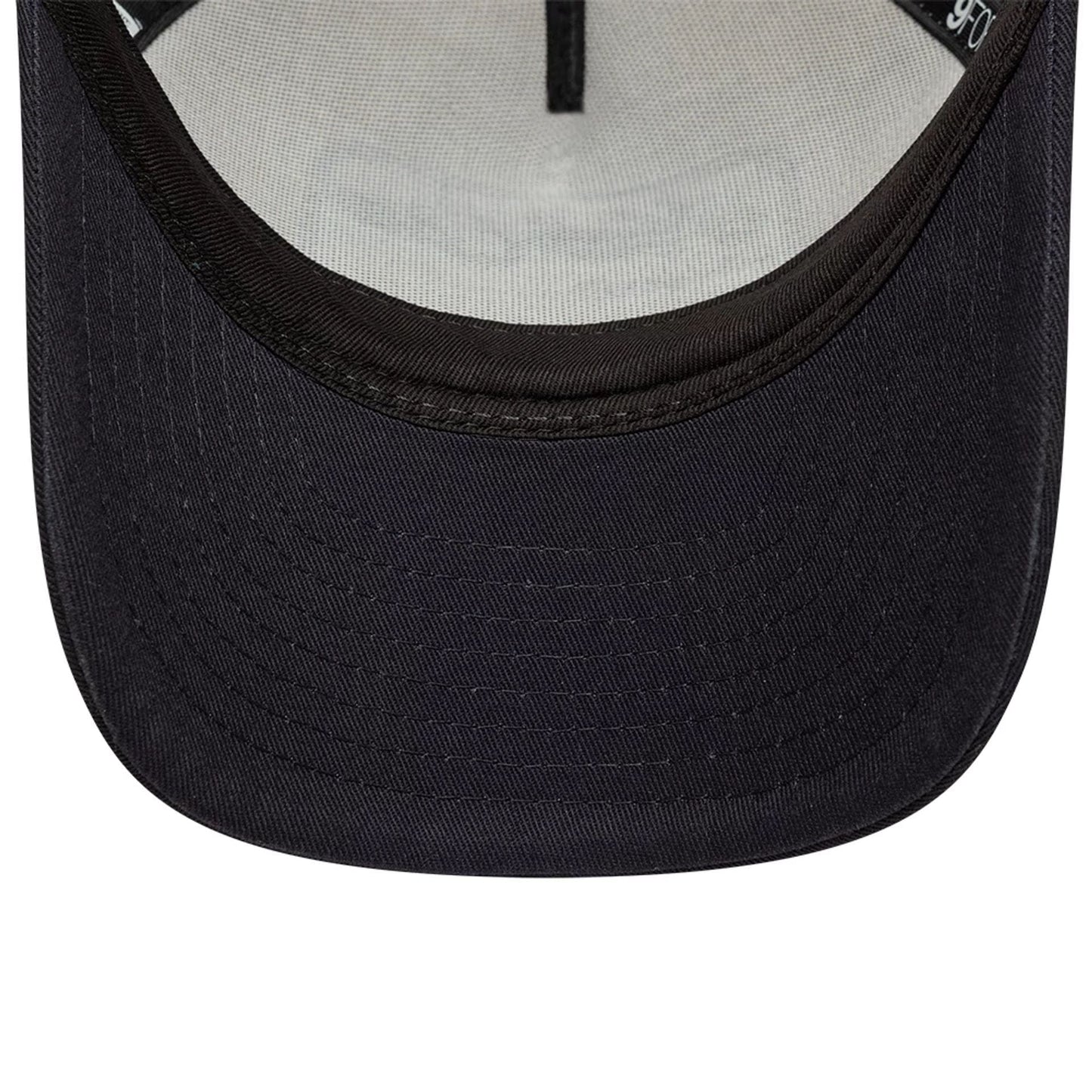 Pictured is this New Era 9FORTY M-Crown A-Frame Trucker cap in light beige. 4