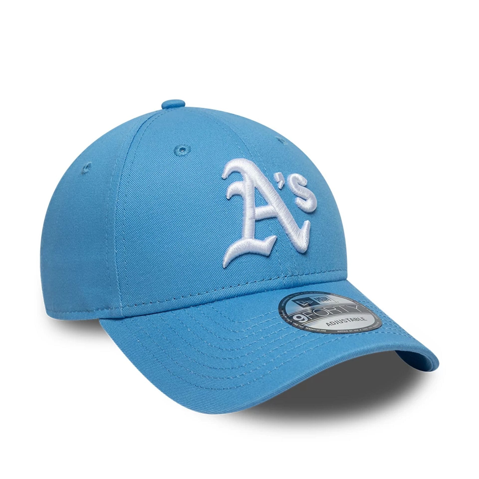 Pictured is this MLB League Essential Athletics 9FORTY cap in pastel blue. 3