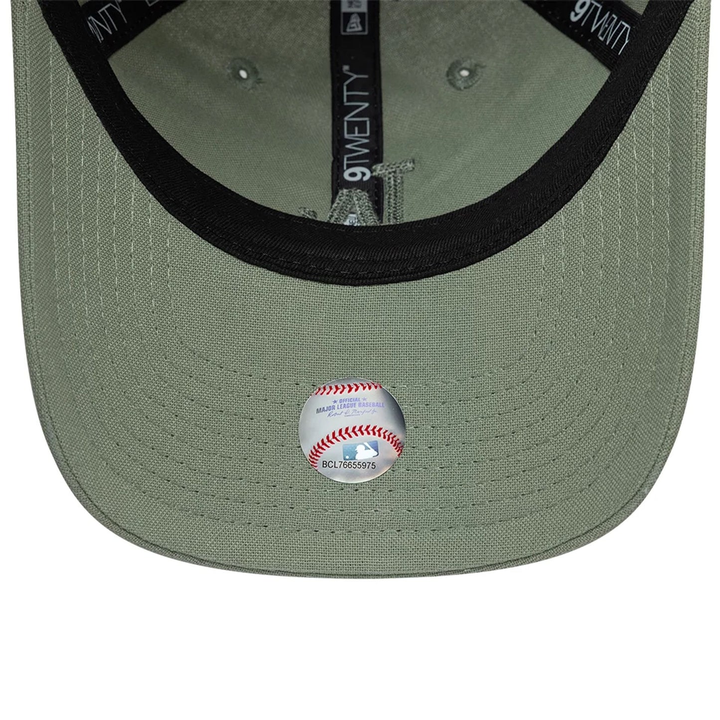 Pictured is this Womens MLB Linen LA Dodgers 9TWENTY cap in pastel green. 5