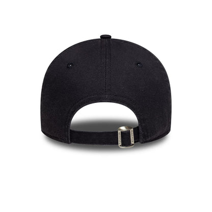 Pictured is this Womens New Era Slogan 9TWENTY cap in navy. 4