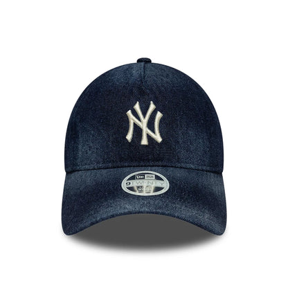 Pictured is this Womens MLB Denim New York Yankees 9TWENTY A-Frame cap in navy. 2