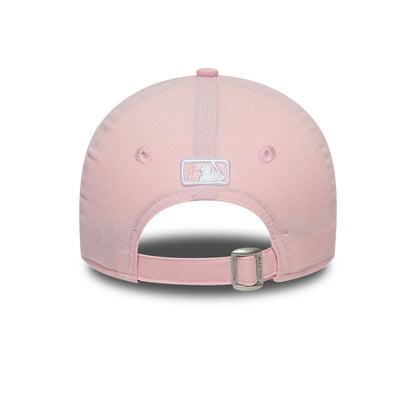 Pictured is this Youth MLB Linen LA Dodgers 9FORTY M-Crown cap in pastel pink. 4