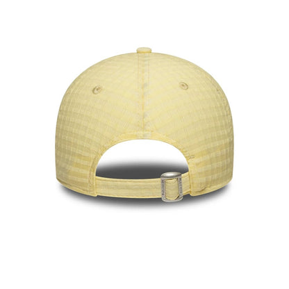 Pictured is this Womens MLB Seersucker New York Yankees 9TWENTY cap in pastel yellow. 4