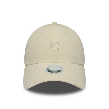 Pictured is this Womens MLB Cord New York Yankees 9FORTY cap in Cream. 2