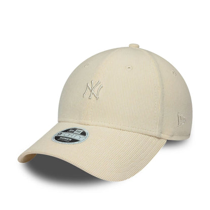 Pictured is this Womens MLB Cord New York Yankees 9FORTY cap in Cream. 1