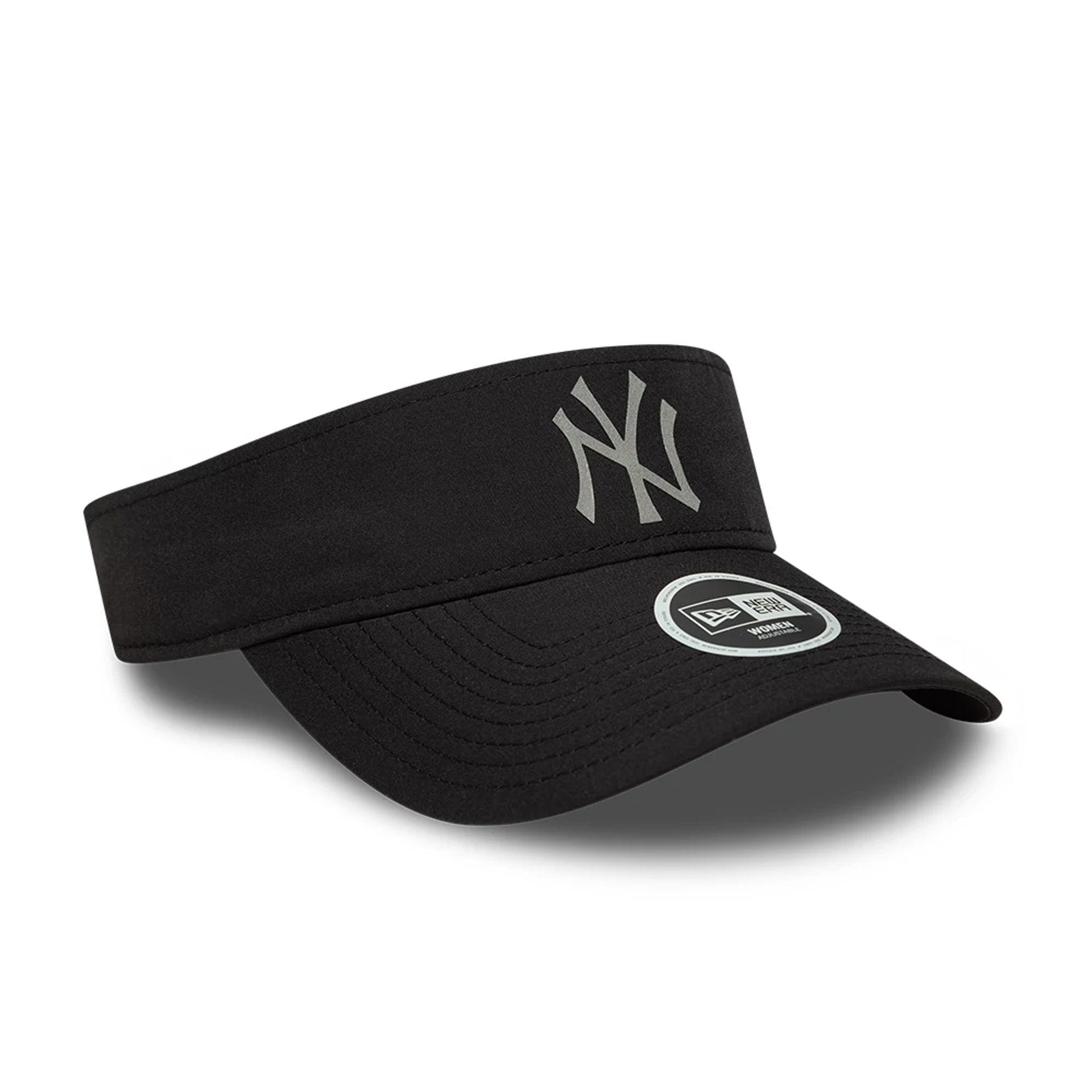 Pictured is this Womens MLB Sport New York Yankees Visor cap in black. 3