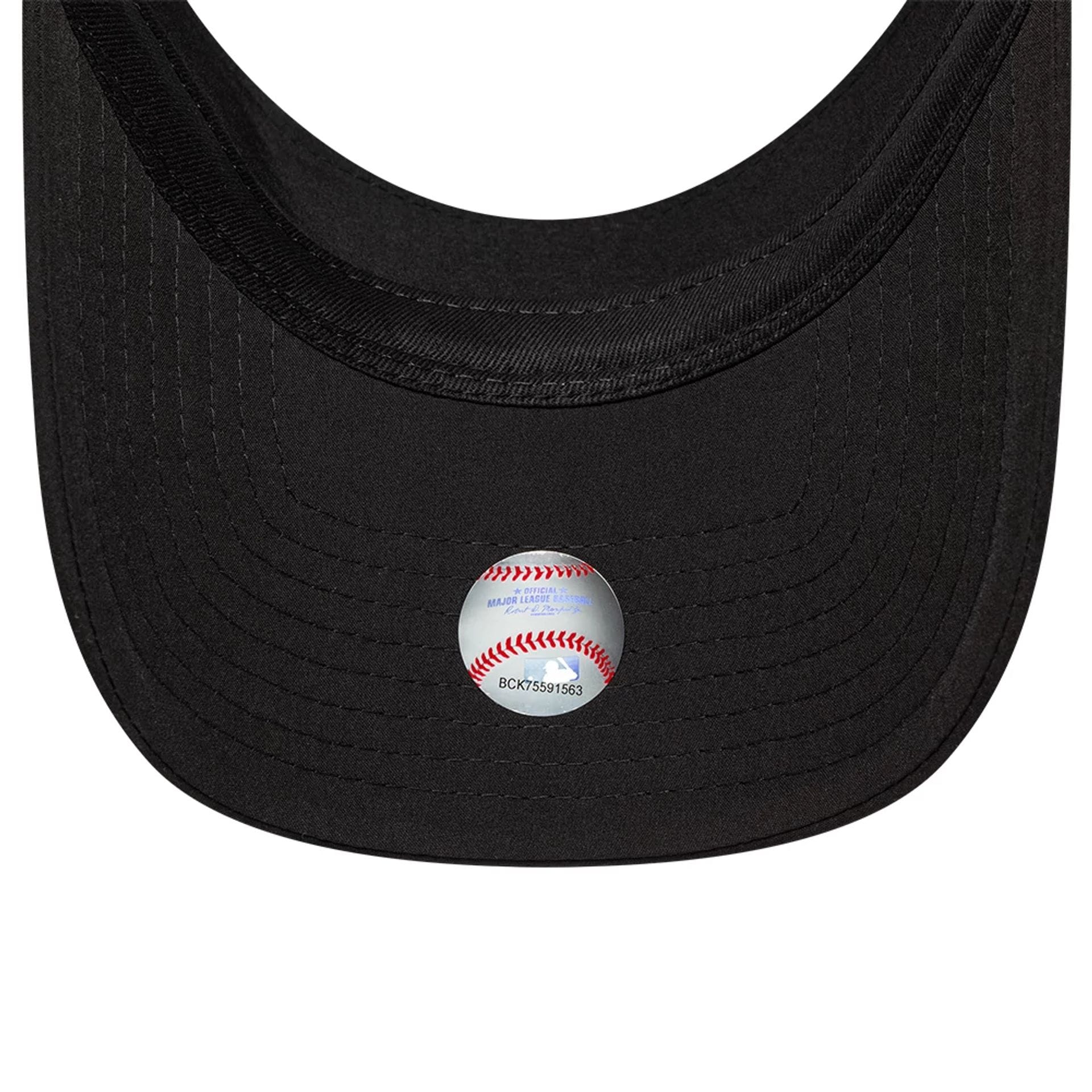 Pictured is this Womens MLB Sport New York Yankees Visor cap in black. 5