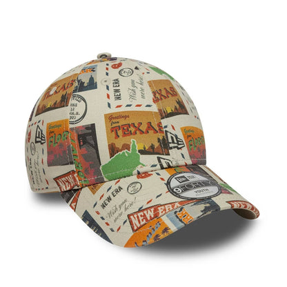 Pictured is this Youth New Era Location 9FORTY cap in light beige. 3