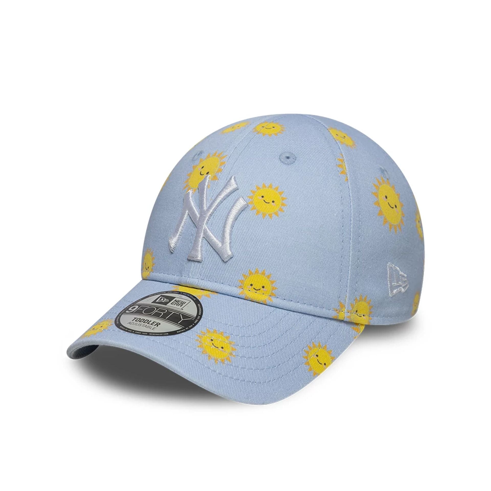 Pictured is this Toddler MLB Summer New York Yankees 9FORTY cap in pastel blue. 1