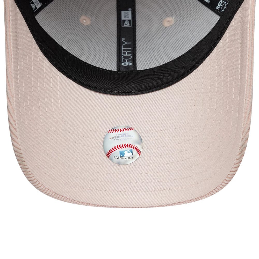 Pictured is this Womens MLB Cord LA Dodgers 9FORTY cap in pastel pink. 5