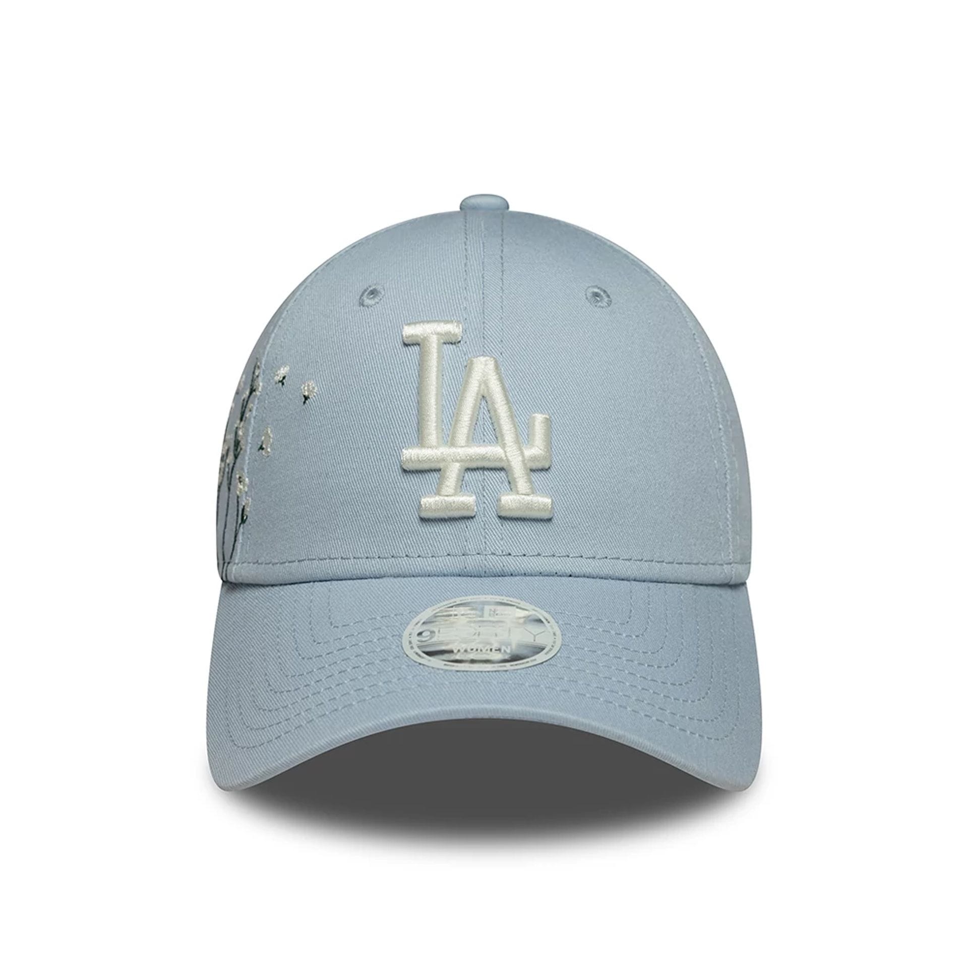 Pictured is this Womens MLB Floral Icon LA Dodgers 9FORTY cap in pastel blue. 2
