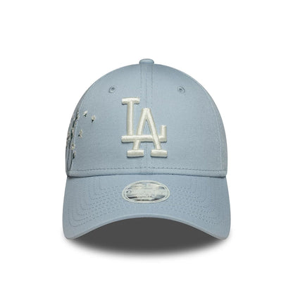 Pictured is this Womens MLB Floral Icon LA Dodgers 9FORTY cap in pastel blue. 2