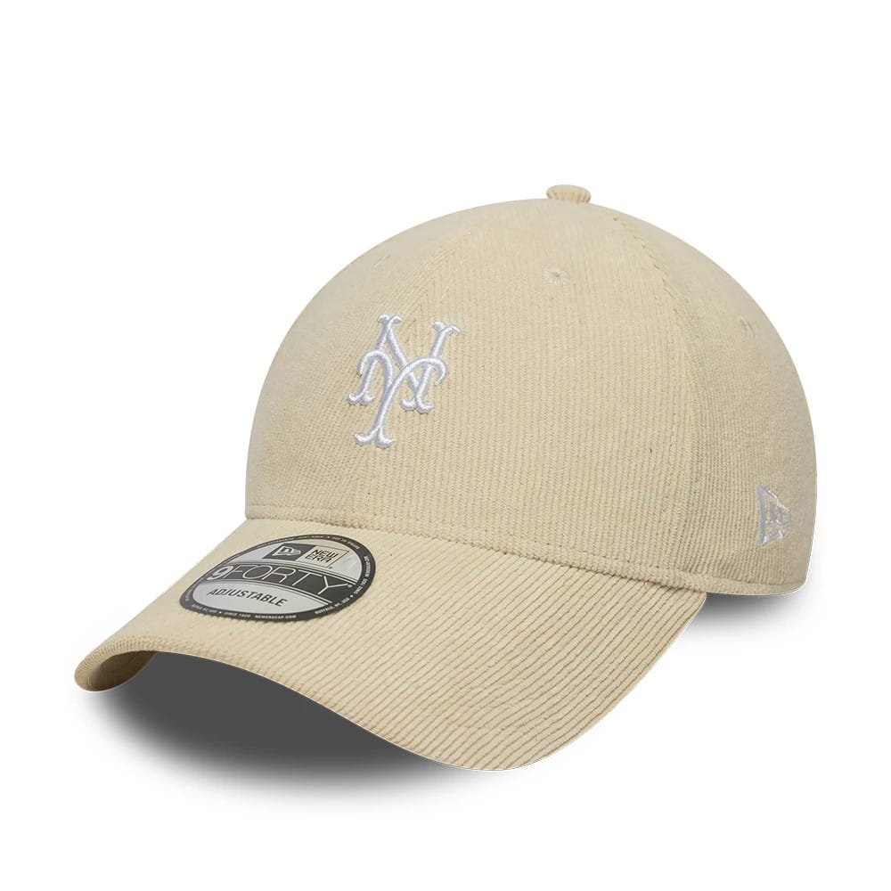 Pictured is this MLB Soft Cord New York Mets 9FORTY cap in Cream. 1