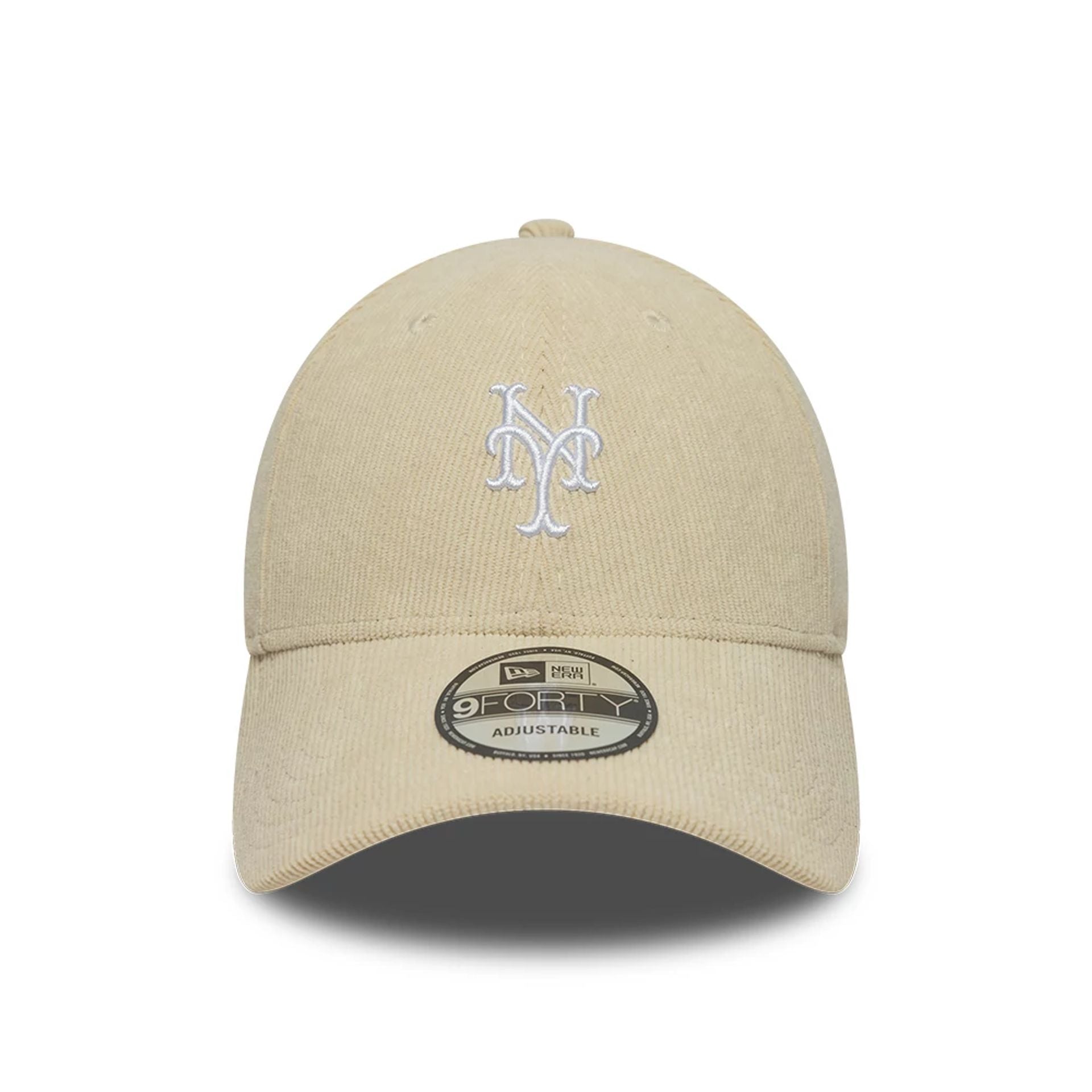 Pictured is this MLB Soft Cord New York Mets 9FORTY cap in Cream. 2
