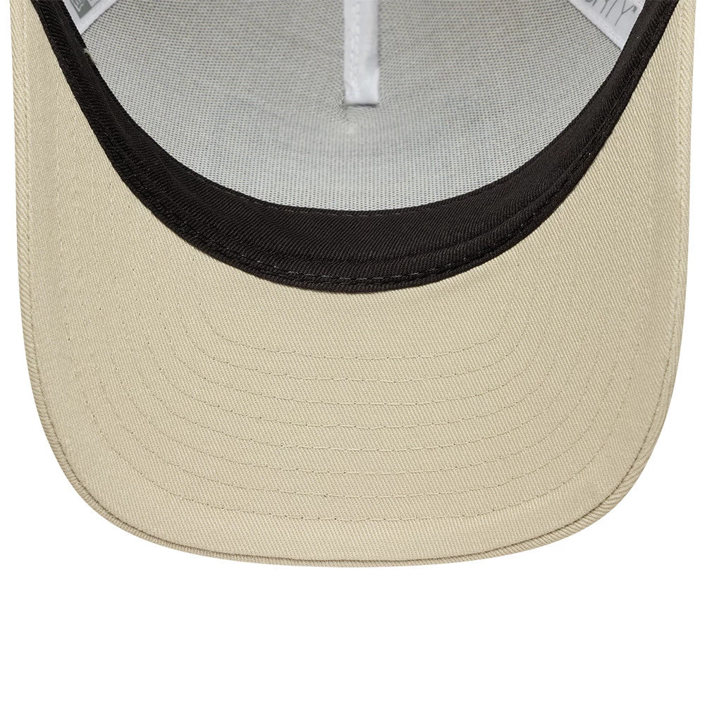 Pictured is this New Era Multi Patch 9FORTY M-Crown A-Frame cap in Cream. 7
