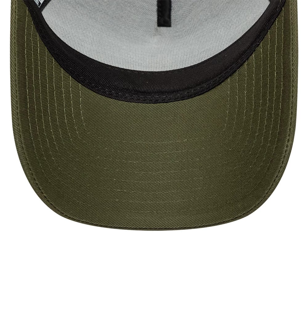 Pictured is this New Era Summer Patch 9FORTY A-Frame Trucker cap in green. 5