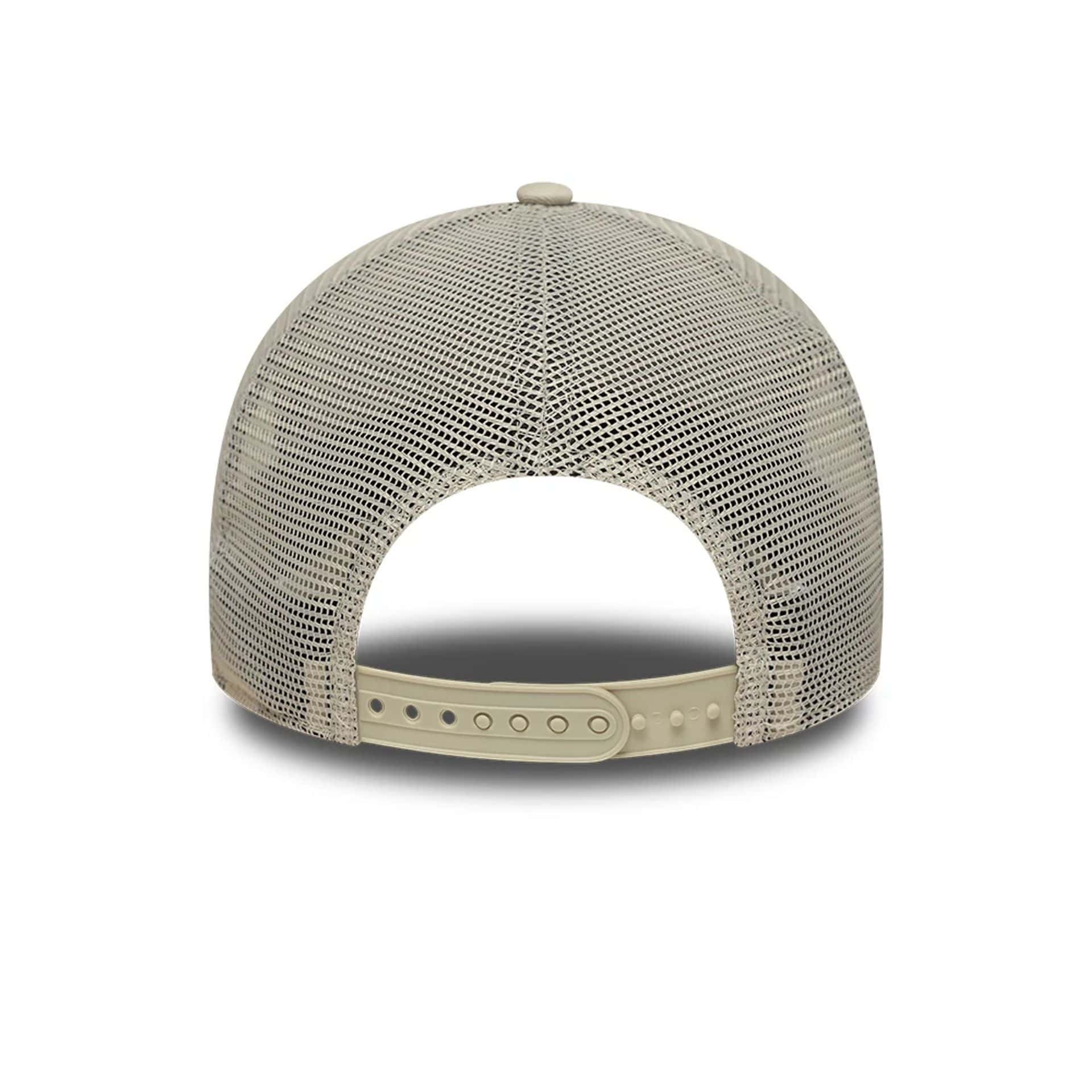 Pictured is this New Era Summer Patch 9FORTY A-Frame Trucker cap in Cream. 4