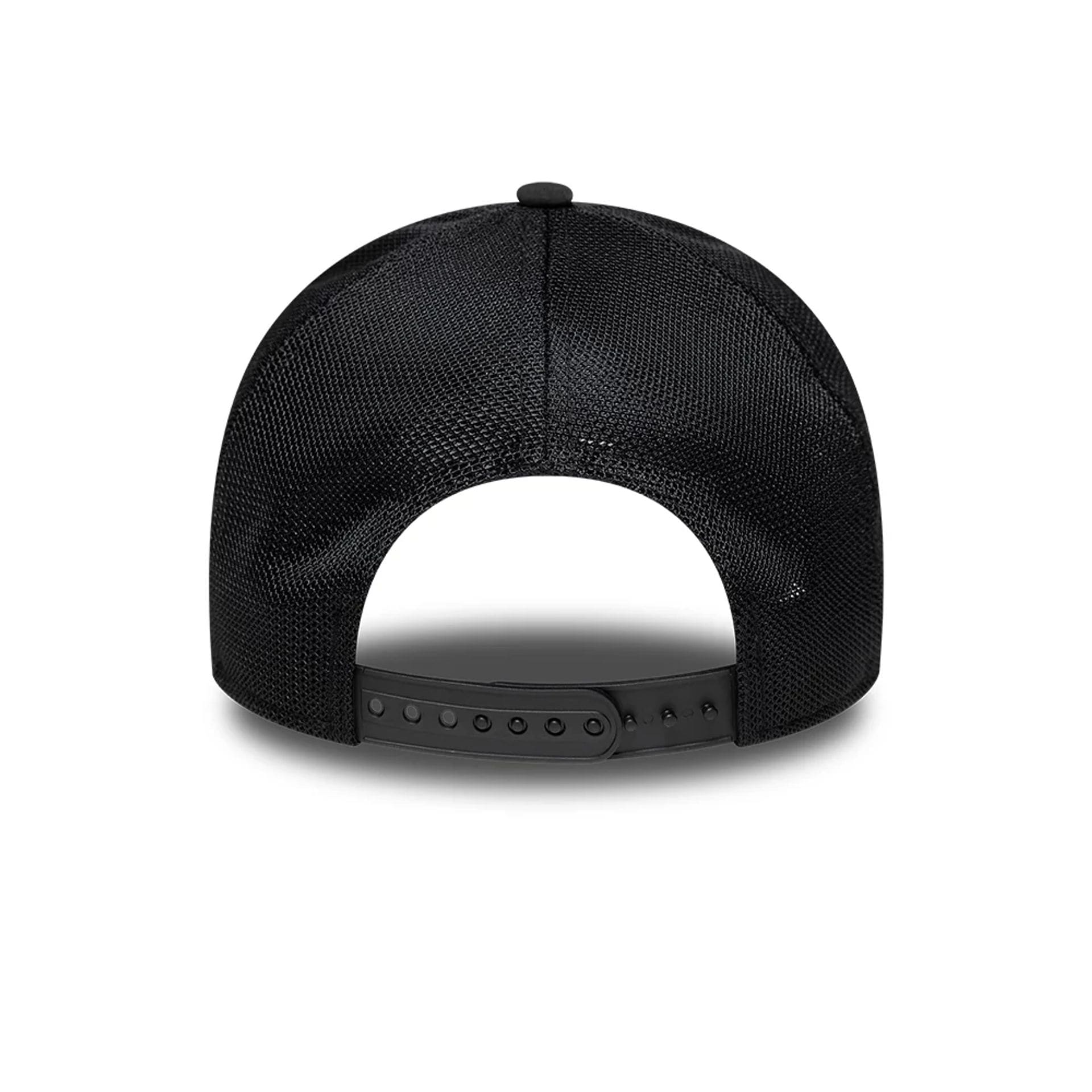 Pictured is this MLB Sport Seattle Mariners 9FORTY A-Frame Trucker cap in black. 4