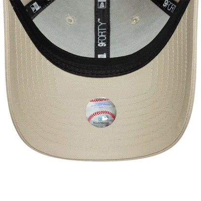 Pictured is this Womens MLB League Essential LA Dodgers 9FORTY cap in light beige. 5
