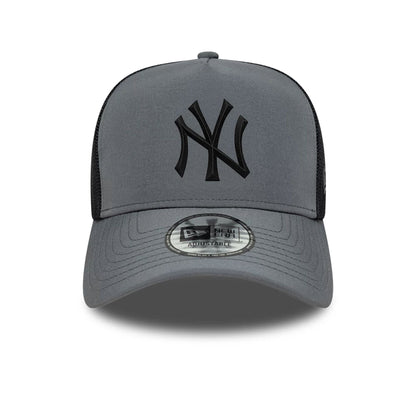 Pictured is this MLB Sport New York Yankees 9FORTY A-Frame Trucker cap in charcoal. 2