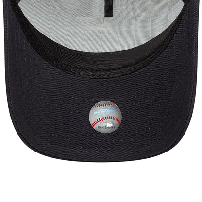 Pictured is this MLB Patch LA Dodgers 9FORTY M-Crown A-Frame Trucker cap in navy. 5