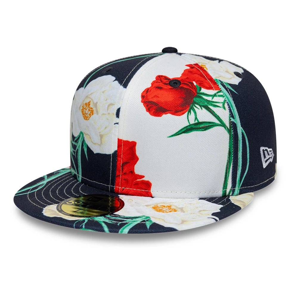 Pictured is this Kenzo X New Era Roses 59FIFTY Fitted cap in white. 1