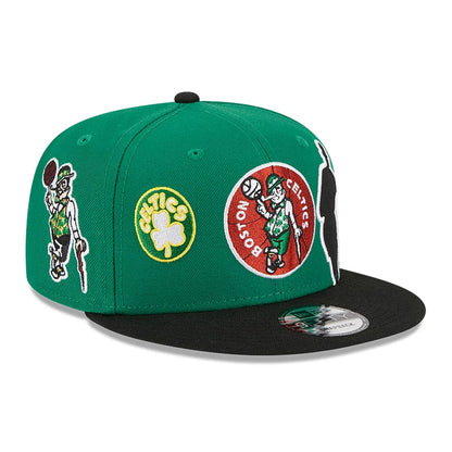 Pictured is this NBA Hardwood Classic All Star Game Boston Celtics 9FIFTY Snapback cap in green. 4