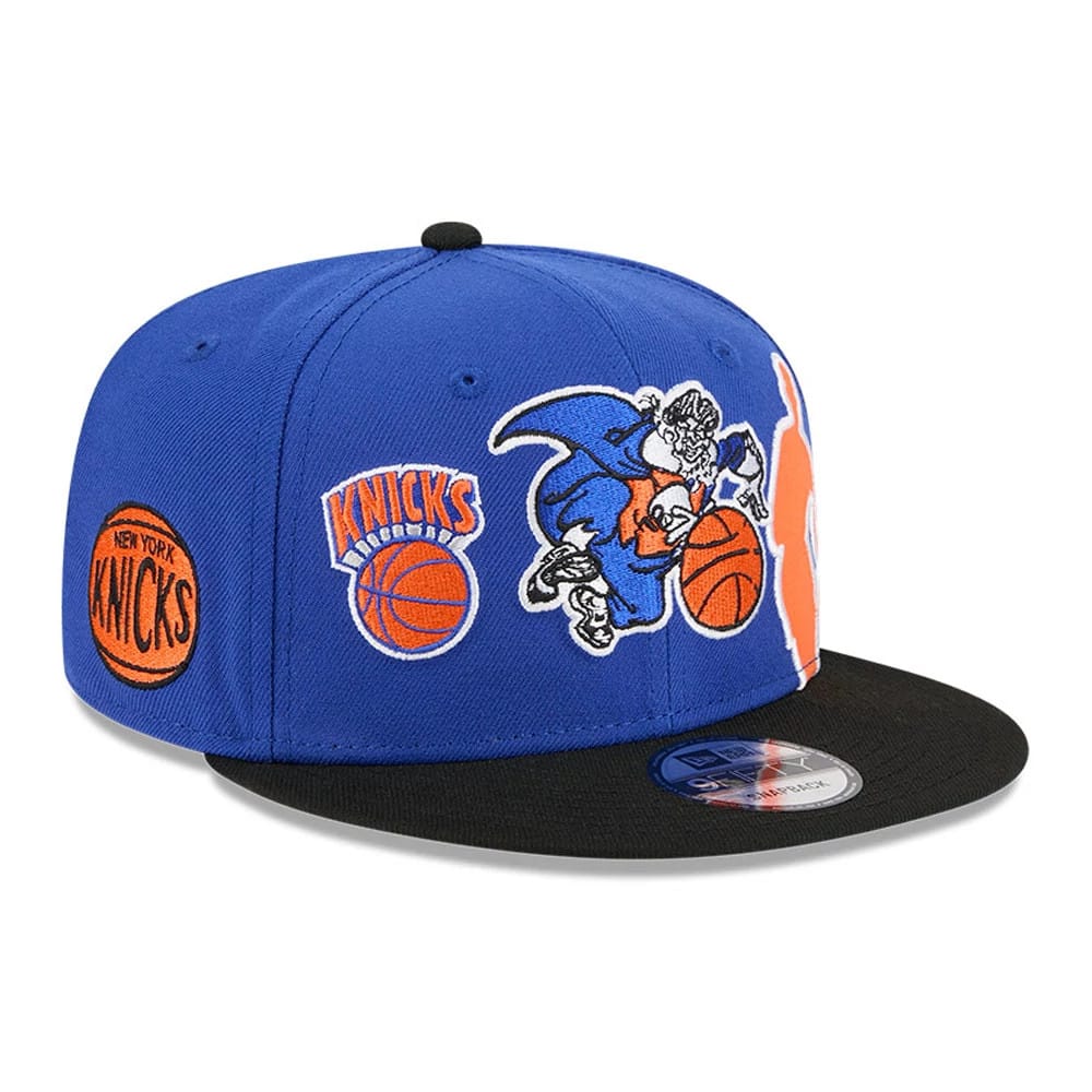 Pictured is this NBA Hardwood Classic All Star Game New York Knicks 9FIFTY Snapback cap in blue. 4