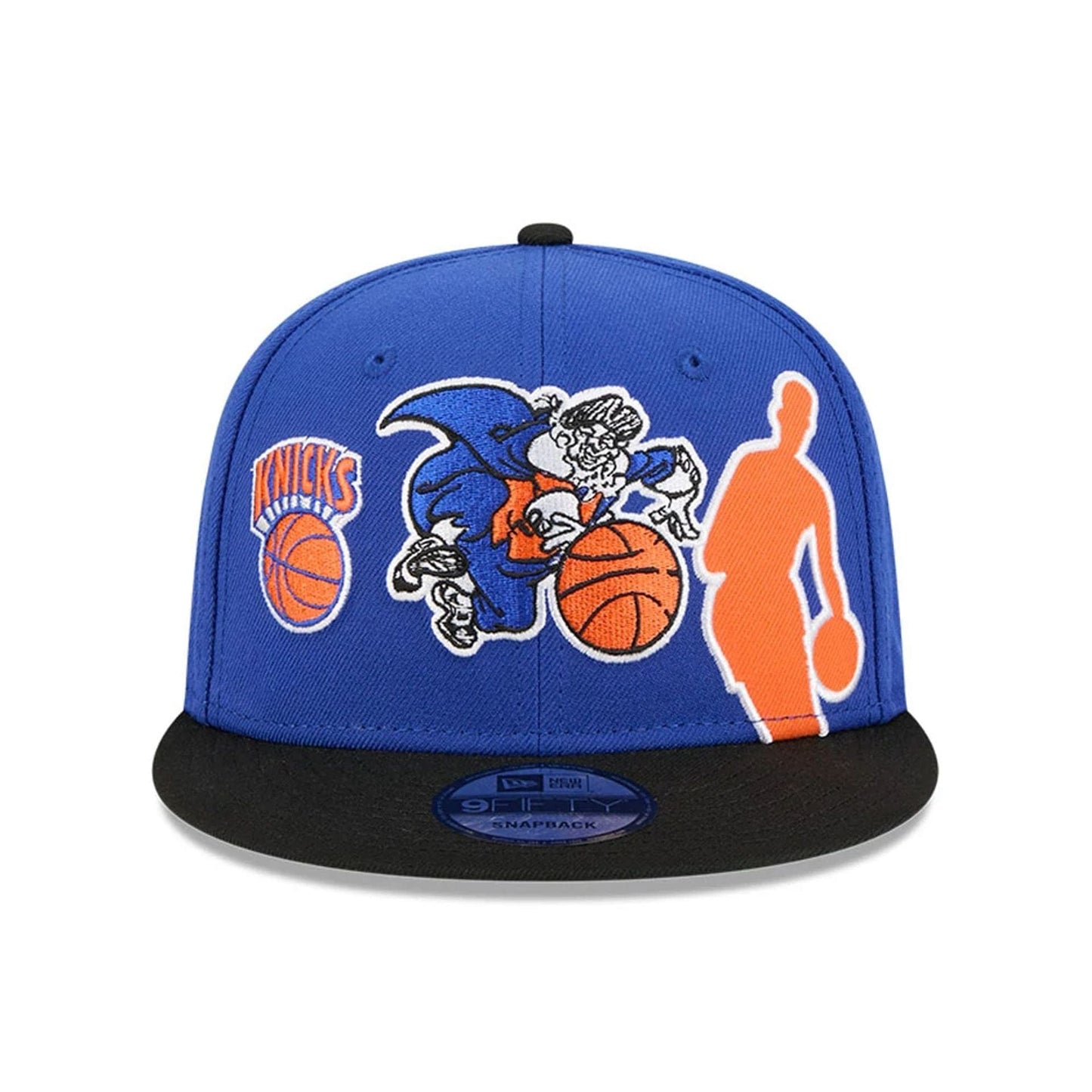 Pictured is this NBA Hardwood Classic All Star Game New York Knicks 9FIFTY Snapback cap in blue. 3