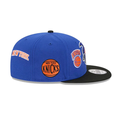 Pictured is this NBA Hardwood Classic All Star Game New York Knicks 9FIFTY Snapback cap in blue. 7